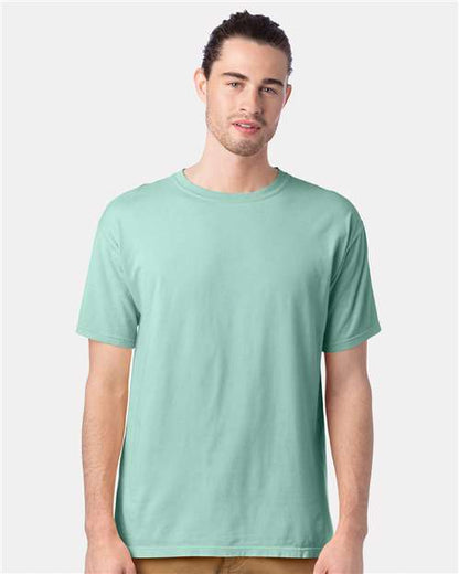 Custom Embroidered  ComfortWash by Hanes Garment-Dyed T-Shirt GDH100 Honeydew