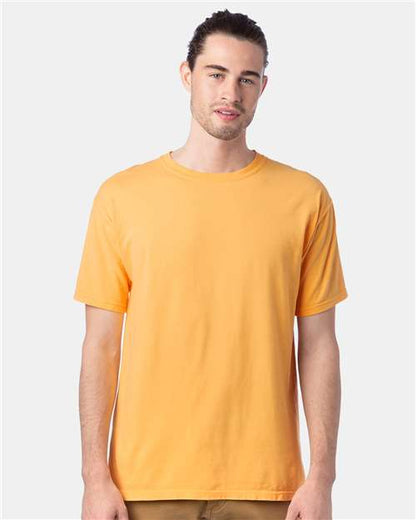Custom Embroidered  ComfortWash by Hanes Garment-Dyed T-Shirt GDH100 Butterscotch