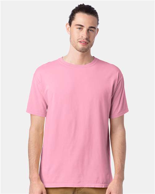 Custom Embroidered  ComfortWash by Hanes Garment-Dyed T-Shirt GDH100 Cotton Candy