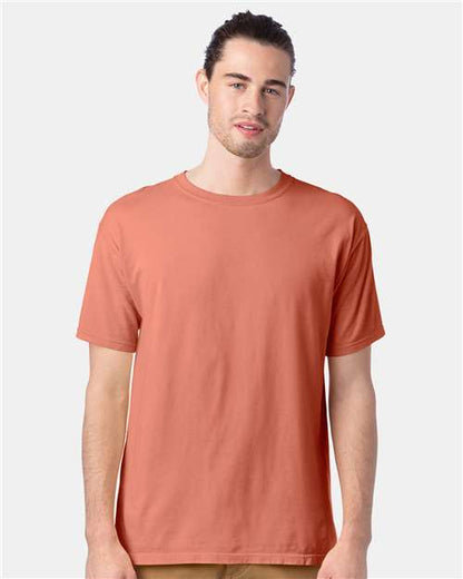 Custom Embroidered  ComfortWash by Hanes Garment-Dyed T-Shirt GDH100 Clay