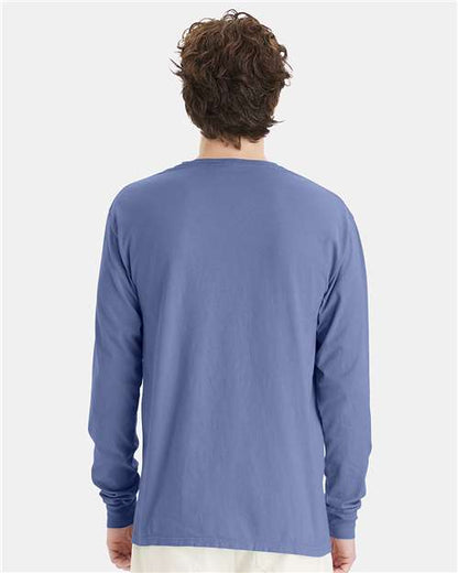 ComfortWash by Hanes Garment-Dyed Long Sleeve T-Shirt GDH200 Frontier Blue