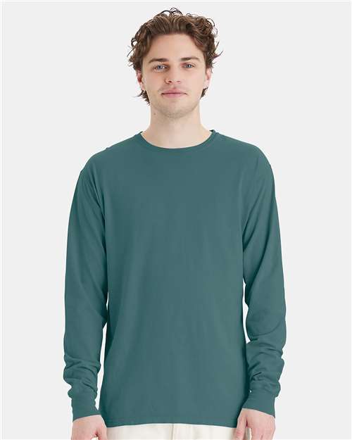Custom Embroidered  ComfortWash by Hanes Garment-Dyed Long Sleeve T-Shirt GDH200 Cactus