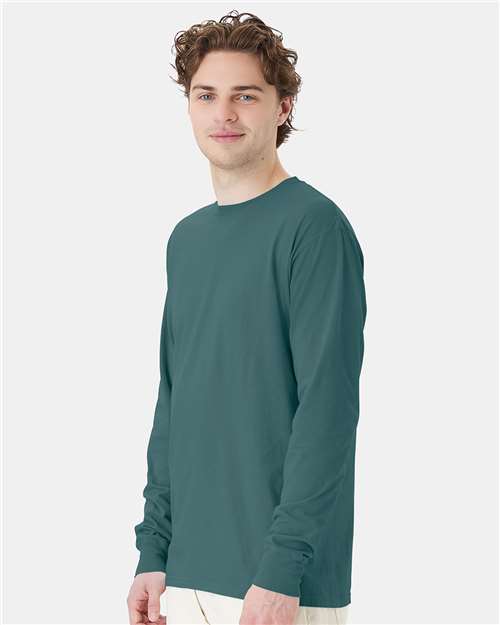 ComfortWash by Hanes Garment-Dyed Long Sleeve T-Shirt GDH200 Cactus