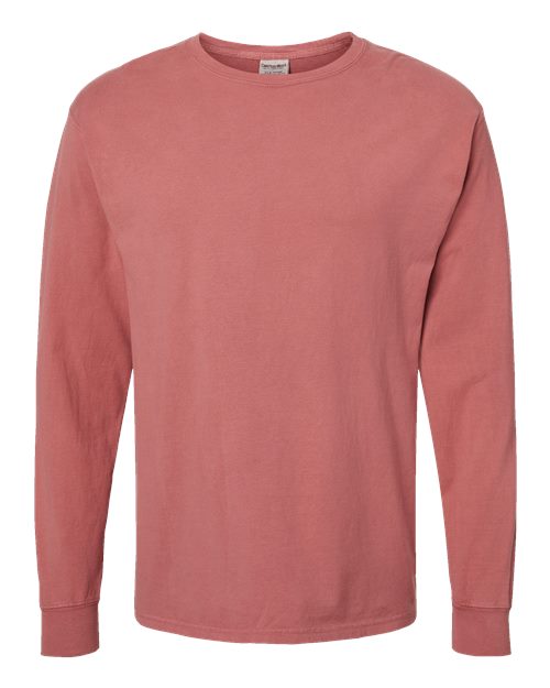 ComfortWash by Hanes Garment-Dyed Long Sleeve T-Shirt GDH200 Nantucket Red