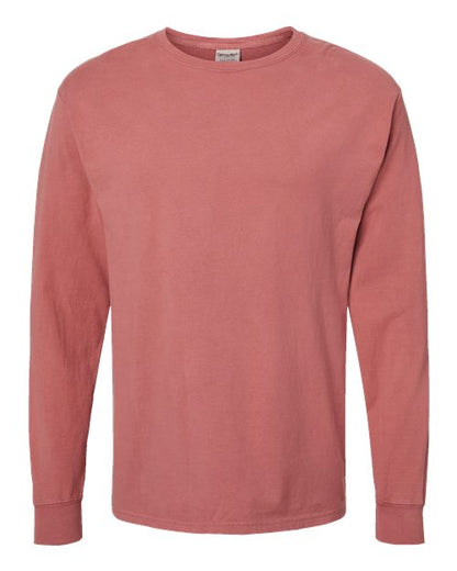 ComfortWash by Hanes Garment-Dyed Long Sleeve T-Shirt GDH200 Nantucket Red