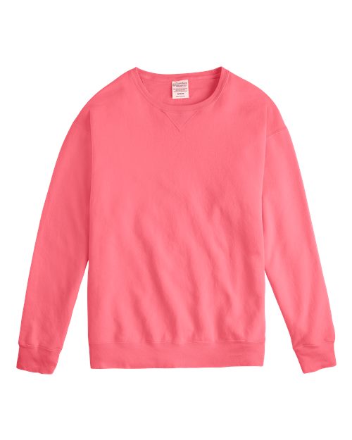 ComfortWash by Hanes Garment-Dyed Crewneck Sweatshirt GDH400 Coral Craze