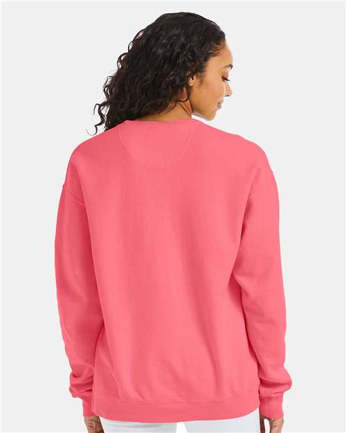 ComfortWash by Hanes Garment-Dyed Crewneck Sweatshirt GDH400 Coral Craze