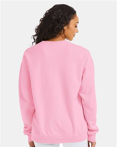 ComfortWash by Hanes Garment-Dyed Crewneck Sweatshirt GDH400 Cotton Candy