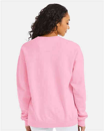 ComfortWash by Hanes Garment-Dyed Crewneck Sweatshirt GDH400 Cotton Candy
