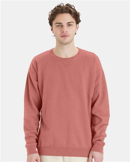 Custom Embroidered  ComfortWash by Hanes Garment-Dyed Crewneck Sweatshirt GDH400 Mauve