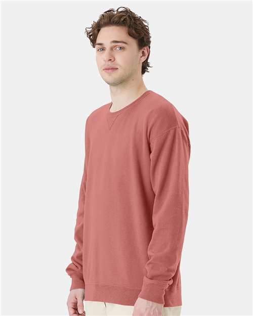 ComfortWash by Hanes Garment-Dyed Crewneck Sweatshirt GDH400 Mauve
