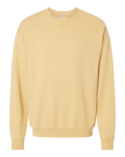 ComfortWash by Hanes Garment-Dyed Crewneck Sweatshirt GDH400 Summer Squash Yellow
