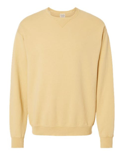 ComfortWash by Hanes Garment-Dyed Crewneck Sweatshirt GDH400 Summer Squash Yellow