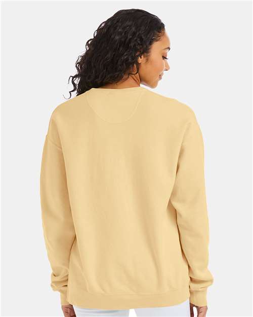 ComfortWash by Hanes Garment-Dyed Crewneck Sweatshirt GDH400 Summer Squash Yellow