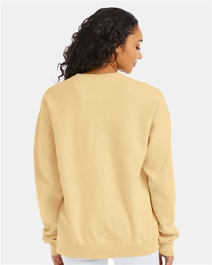 ComfortWash by Hanes Garment-Dyed Crewneck Sweatshirt GDH400 Summer Squash Yellow