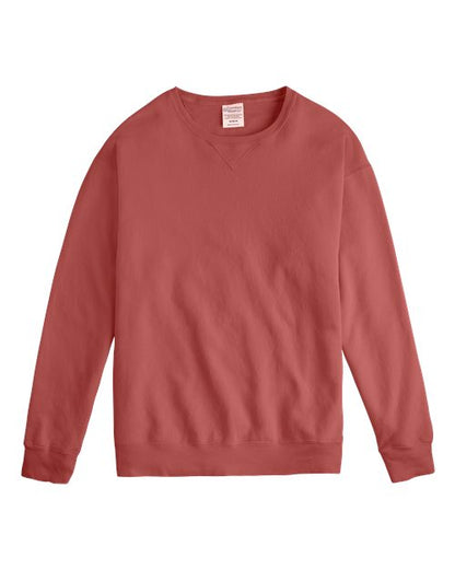 ComfortWash by Hanes Garment-Dyed Crewneck Sweatshirt GDH400 Nantucket Red