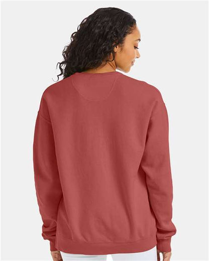 ComfortWash by Hanes Garment-Dyed Crewneck Sweatshirt GDH400 Nantucket Red