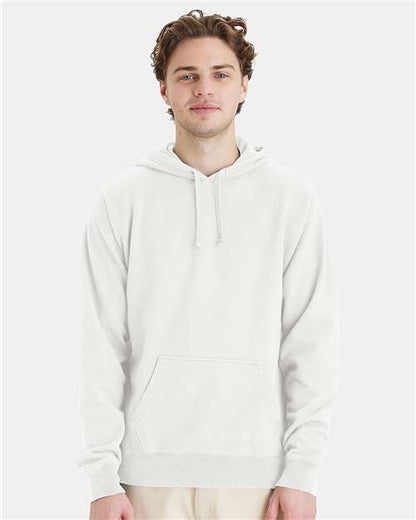 Custom Embroidered  ComfortWash by Hanes Garment-Dyed Unisex Hooded Sweatshirt GDH450 White