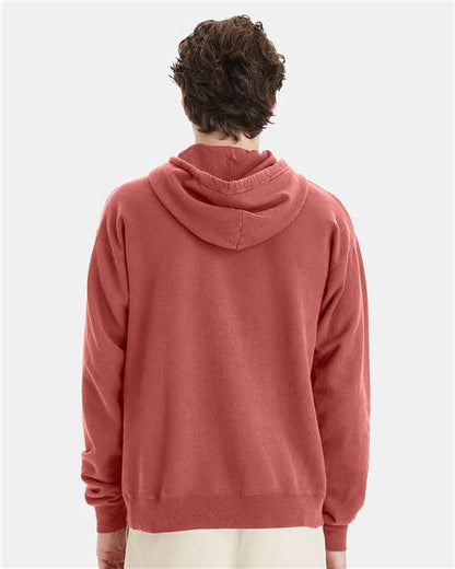 ComfortWash by Hanes Garment-Dyed Unisex Hooded Sweatshirt GDH450 Nantucket Red