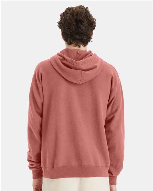 ComfortWash by Hanes Garment-Dyed Unisex Hooded Sweatshirt GDH450 Mauve