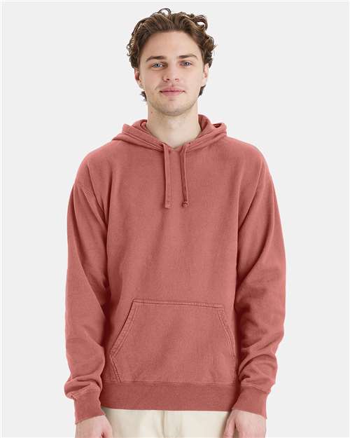 Custom Embroidered  ComfortWash by Hanes Garment-Dyed Unisex Hooded Sweatshirt GDH450 Mauve