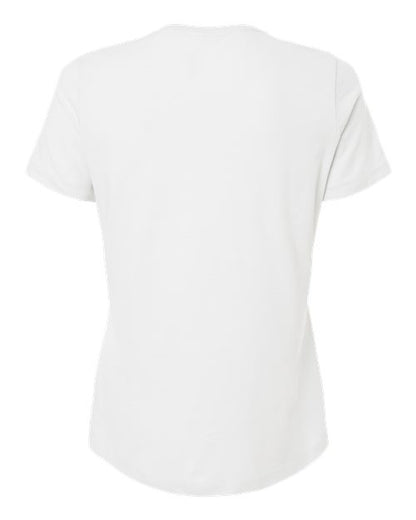BELLA + CANVAS Women’s Relaxed Fit Heather CVC Tee 6400CVC Solid White Blend
