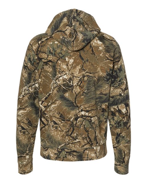 J. America Triblend Fleece Hooded Sweatshirt 8871 Outdoor Camo Triblend