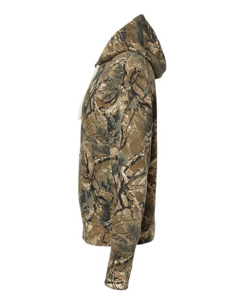 J. America Triblend Fleece Hooded Sweatshirt 8871 Outdoor Camo Triblend