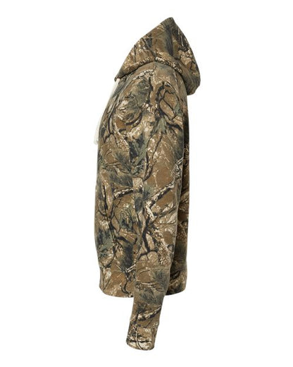J. America Triblend Fleece Hooded Sweatshirt 8871 Outdoor Camo Triblend