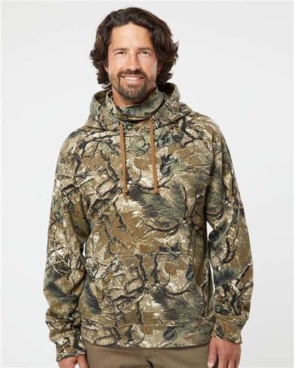 Custom Embroidered  J. America Gaiter Fleece Hooded Sweatshirt 8879  