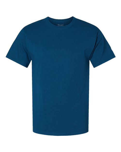 Champion Short Sleeve T-Shirt T425 Late Night Blue Custom Embroidered Business Logo