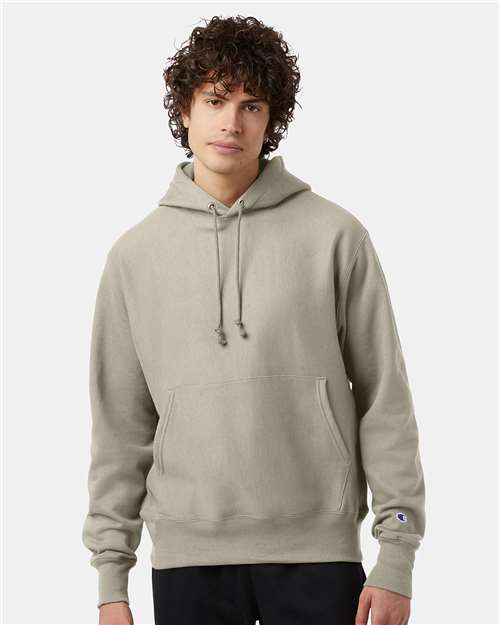 Custom Embroidered  Champion Reverse Weave® Hooded Sweatshirt S101 Sand