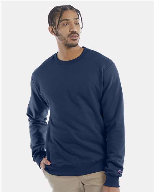 Champion Powerblend® Crewneck Sweatshirt S600 Gold Glint Custom Embroidered Business Logo
