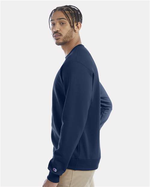 Champion Powerblend® Crewneck Sweatshirt S600 Late Night Blue Custom Embroidered Business Logo