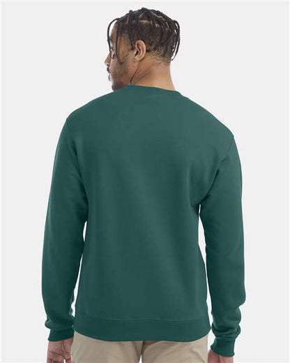 Champion Powerblend® Crewneck Sweatshirt S600 Emerald Green Custom Embroidered Business Logo