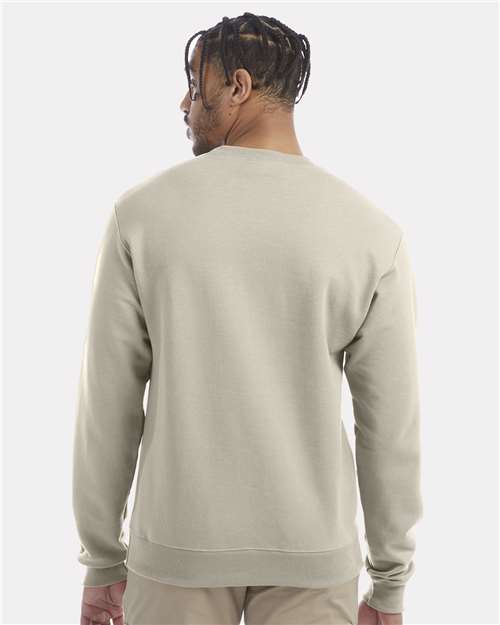 Champion Powerblend® Crewneck Sweatshirt S600 Sand Custom Embroidered Business Logo