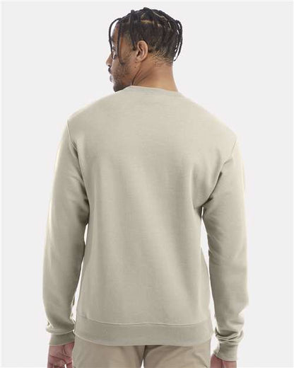 Champion Powerblend® Crewneck Sweatshirt S600 Sand Custom Embroidered Business Logo