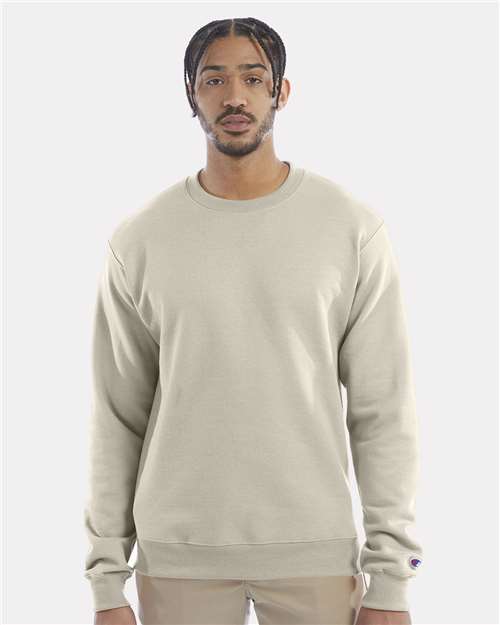 Custom Embroidered  Champion Powerblend® Crewneck Sweatshirt S600 Sand