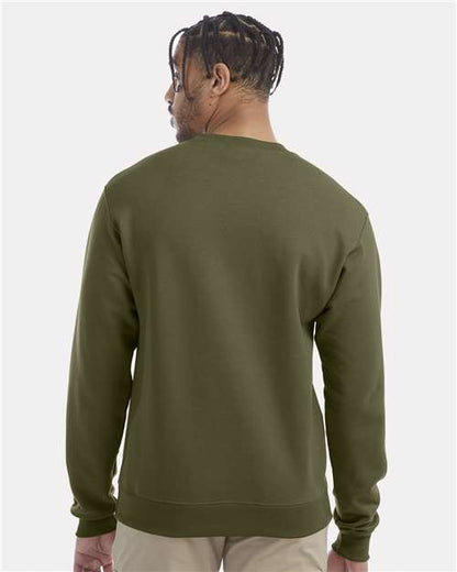 Champion Powerblend® Crewneck Sweatshirt S600 Fresh Olive Custom Embroidered Business Logo