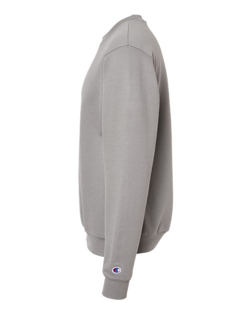 Champion Powerblend® Crewneck Sweatshirt S600 Stone Grey Custom Embroidered Business Logo