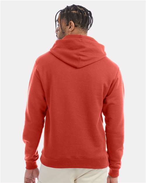 Champion Powerblend® Hooded Sweatshirt S700 Red River Clay Custom Embroidered Business Logo