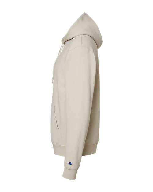 Champion Powerblend® Hooded Sweatshirt S700 Sand Custom Embroidered Business Logo