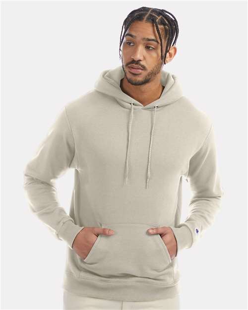 Custom Embroidered  Champion Powerblend® Hooded Sweatshirt S700 Sand