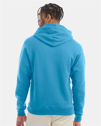 Champion Powerblend® Hooded Sweatshirt S700 Blue Lagoon Custom Embroidered Business Logo