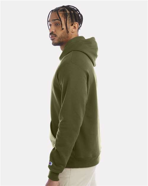 Champion Powerblend® Hooded Sweatshirt S700 Fresh Olive Custom Embroidered Business Logo