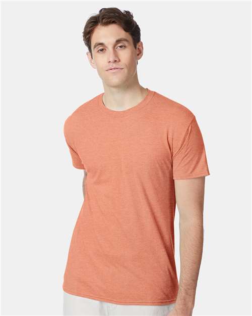 Custom Embroidered  Hanes Perfect-T Triblend T-Shirt 42TB Cantaloupe Heather