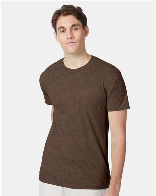 Custom Embroidered  Hanes Perfect-T Triblend T-Shirt 42TB Dark Chocolate Heather