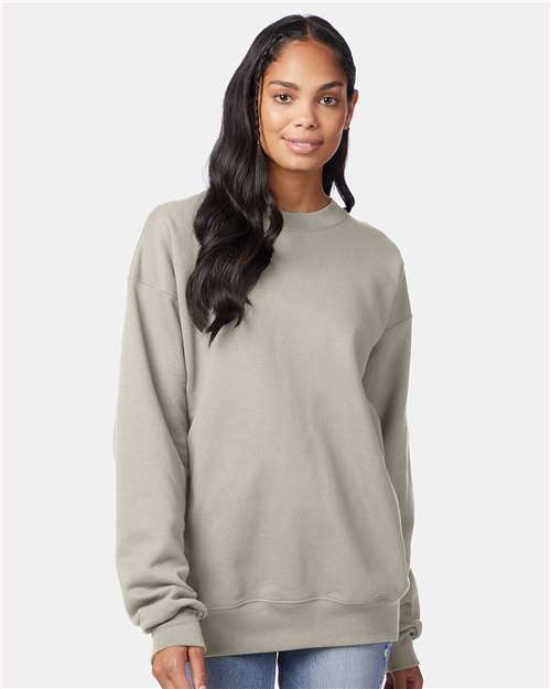 Custom Embroidered  Hanes Ultimate Cotton® Crewneck Sweatshirt F260 Sand