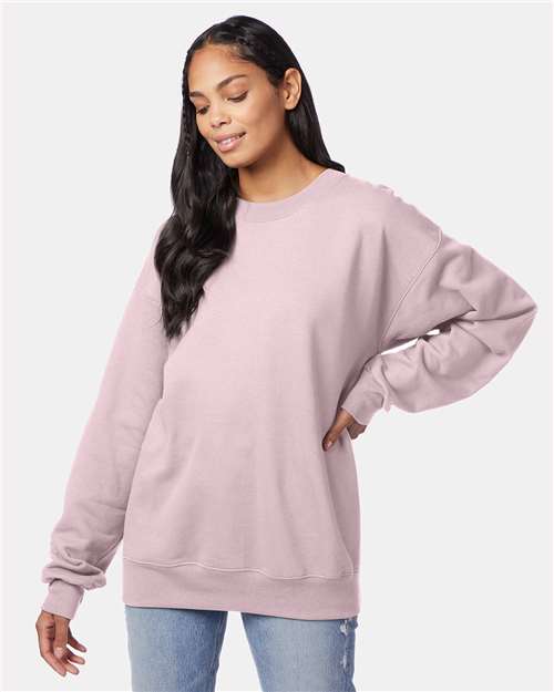 Custom Embroidered  Hanes Ultimate Cotton® Crewneck Sweatshirt F260 Pale Pink