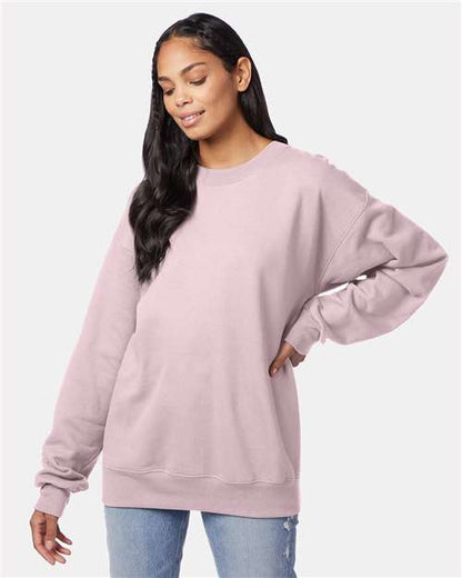 Custom Embroidered  Hanes Ultimate Cotton® Crewneck Sweatshirt F260 Pale Pink